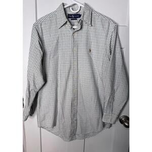 Polo Ralph Lauren button up long sleeve micro check classic fit size 16-32
